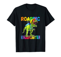 tdlapparel Roaring Kindergarten Dinosaur T Rex Back to School Shirt Boy T-Shirt - TDL-APPAREL