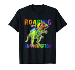 tdlapparel Roaring Kindergarten Dinosaur T Rex Back to School Shirt Boy T-Shirt - TDL-APPAREL