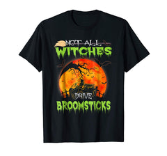 tdlapparel Not All Witches Drive Broomsticks Funny Jeep T-Shirt T-Shirt - TDL-APPAREL