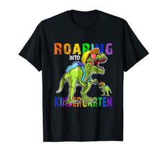 tdlapparel Roaring Kindergarten T Rex Dinosaur Back to School Shirt Boy T-Shirt - TDL-APPAREL