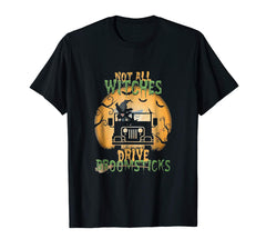 tdlapparel Not All Witches Drive Broomsticks Jeep Halloween TShirt T-Shirt - TDL-APPAREL