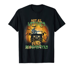 tdlapparel Not All Witches Drive Broomsticks Funny Jeep T-Shirt T-Shirt - TDL-APPAREL
