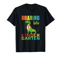 tdlapparel Roaring into Kindergarten, Dinosaur Back to School Shirt T-Shirt - TDL-APPAREL