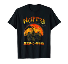 tdlapparel Jeep-O-Ween Jeep Halloween Distressed T-Shirt T-Shirt - TDL-APPAREL