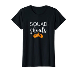 tdlapparel Womens Funny Halloween Costume Squad Ghouls Ghost Shirt