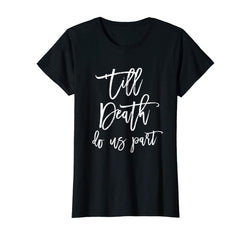 tdlapparel Womens Funny Halloween Bachelorette Party Shirt Till Death T-Shirt
