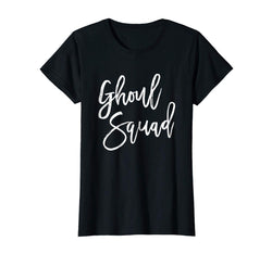 tdlapparel Womens Ghoul Squad Halloween Shirt Bachelorette Party Team T-Shirt