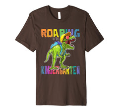 tdlapparel Roaring Kindergarten Dinosaur T Rex Back to School Shirt Boy T-Shirt - TDL-APPAREL