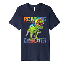 tdlapparel Roaring Kindergarten Dinosaur T Rex Back to School Shirt Boy T-Shirt - TDL-APPAREL