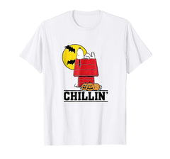 tdlapparel Peanuts Snoopy Chillin' Halloween Style T-Shirt T-Shirt - TDL-APPAREL