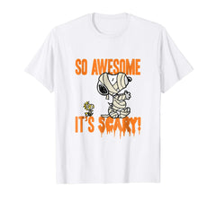 tdlapparel Peanuts Halloween Snoopy Scary Mummy T-Shirt T-Shirt - TDL-APPAREL