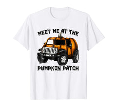 tdlapparel Meet me at the pumpkin patch Funny Halloween Jeep Shirt T-Shirt - TDL-APPAREL