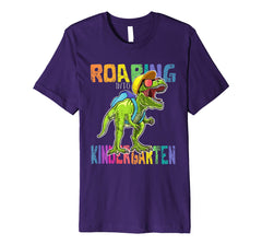 tdlapparel Roaring Kindergarten Dinosaur T Rex Back to School Shirt Boy T-Shirt - TDL-APPAREL