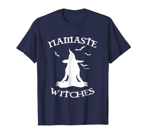 tdlapparel Namaste witches Yoga Hallowen shirt Short Sleeves Men / Navy / S T-Shirt - TDL-APPAREL