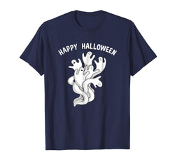 tdlapparel Happy Halloween Ghost Shirt, Spooky Ghoul Squad Tee Gift