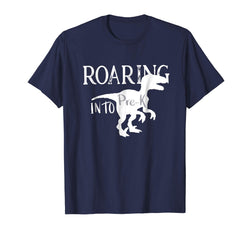 tdlapparel Roaring into Pre-K Dinosaur Dino Shirt for Kids Boys Girls