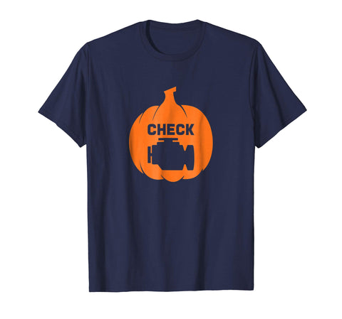 tdlapparel Halloween Check Engine Light Funny Jeep Shirt Short Sleeves Men / Navy / S T-Shirt - TDL-APPAREL