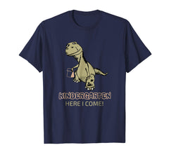 tdlapparel Kindergarten Here I Come Shirt Dinosaur First Day Of School T-Shirt - TDL-APPAREL