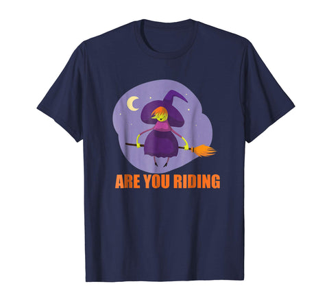 tdlapparel Halloween Are you Riding kids shirt Funny Halloween Ride te Short Sleeves Men / Navy / S T-Shirt - TDL-APPAREL
