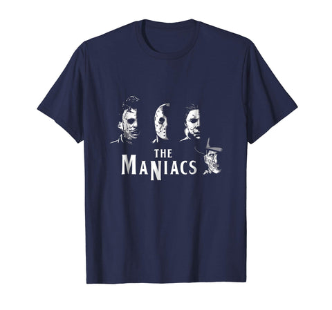 tdlapparel The Maniacs halloween t shirt halloween squad Short Sleeves Men / Navy / S T-Shirt - TDL-APPAREL