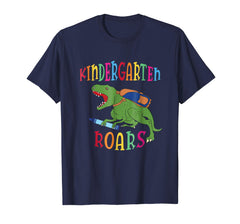 tdlapparel Kindergarten Roars Dinosaur T Shirt 1st Day Of School T-Shirt - TDL-APPAREL