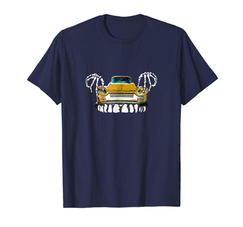 tdlapparel Jeep Halloween Tee Shirts Funny Skull shirts Short Sleeves Men / Navy / S T-Shirt - TDL-APPAREL