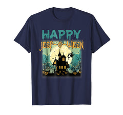 tdlapparel Jeep-O-Ween Jeep Happy Halloween Mens, Womens T Shirt T-Shirt - TDL-APPAREL