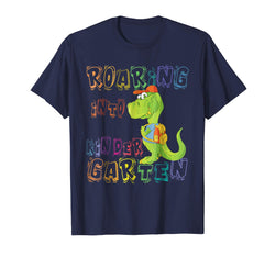 tdlapparel Dinosaur Roaring into Kindergarten Back to School T Shirt