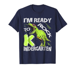 tdlapparel I'm Ready To Rock Kindergarten Dinosaur Shirt Kids Boys T-Shirt - TDL-APPAREL