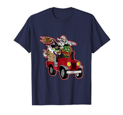 tdlapparel Frankenstein Tshirt Jeep Lovers Gifts Funny Halloween Shirt T-Shirt - TDL-APPAREL