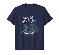 tdlapparel Cheshire Alice Cat We're All Mad Here Wonderland T-Shirt T-Shirt - TDL-APPAREL