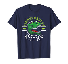 tdlapparel Back to School T Shirt Kindergarten Rocks Funny Dinosaur Tee T-Shirt - TDL-APPAREL