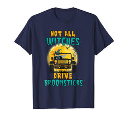 tdlapparel Not All Witches Drive BroomSticks Jeep Halloween T-Shirt