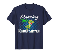 tdlapparel Roaring Kindergarten Dinosaur T Rex Back to School Shirt Boy T-Shirt - TDL-APPAREL