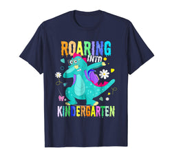 tdlapparel Halloween Dabbing Dinosaur T-Shirt Roaring into Kindergarten
