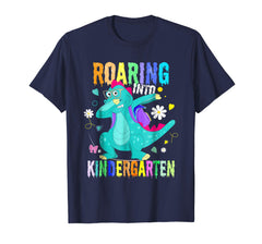 tdlapparel Halloween Dabbing Dinosaur T-Shirt Roaring into Kindergarten T-Shirt - TDL-APPAREL