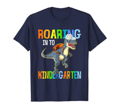 tdlapparel T Rex Roaring Kindergarten Dinosaur Back to School T-Shirt T-Shirt - TDL-APPAREL