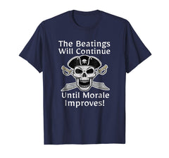 tdlapparel The beatings will continue pirate shirt morale shirt T-Shirt - TDL-APPAREL