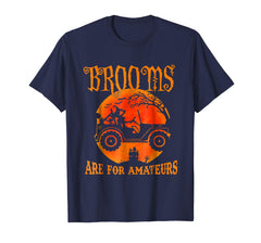 tdlapparel Brooms are for amateurs Funny Halloween Gift Jeep shirt T-Shirt - TDL-APPAREL