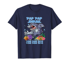 tdlapparel Pap Pap Shark Do T Shirt Funny Halloween Cute Gift Idea T-Shirt - TDL-APPAREL