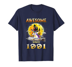 tdlapparel Awesome Since 1991 27th Birthday Unicorn Costume Halloween T-Shirt - TDL-APPAREL
