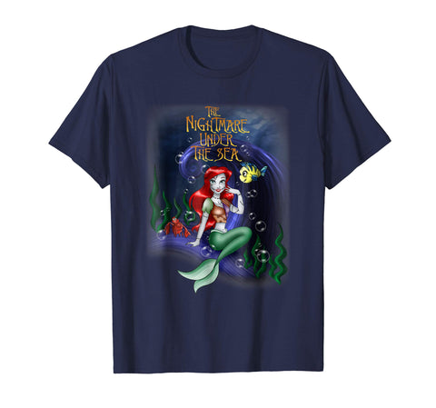 tdlapparel Mermaid The Nightmare Under The Sea Tshirt for Halloween Short Sleeves Men / Navy / S T-Shirt - TDL-APPAREL