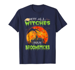 tdlapparel Not All Witches Drive Broomsticks Funny Jeep T-Shirt T-Shirt - TDL-APPAREL