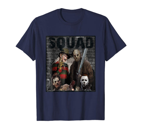 tdlapparel Halloween Horror T-Shirt Squad Gift For Men Women Short Sleeves Men / Navy / S T-Shirt - TDL-APPAREL
