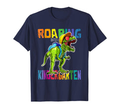 tdlapparel Roaring Kindergarten Dinosaur T Rex Back to School Shirt Boy T-Shirt - TDL-APPAREL