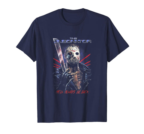 tdlapparel The jasonator he'll always be back halloween shirt Short Sleeves Men / Navy / S T-Shirt - TDL-APPAREL