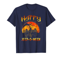 tdlapparel Jeep-O-Ween Jeep Halloween Distressed T-Shirt