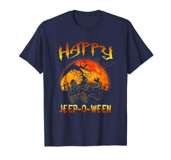 tdlapparel Jeep-O-Ween Jeep Halloween Distressed T-Shirt T-Shirt - TDL-APPAREL