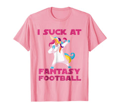 tdlapparel i suck at fantasy football dabbing unicorn t-shirt T-Shirt - TDL-APPAREL