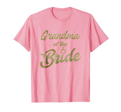 tdlapparel Proud Grandma Of The Bride Wedding Brides Entourage T Shirt T-Shirt - TDL-APPAREL